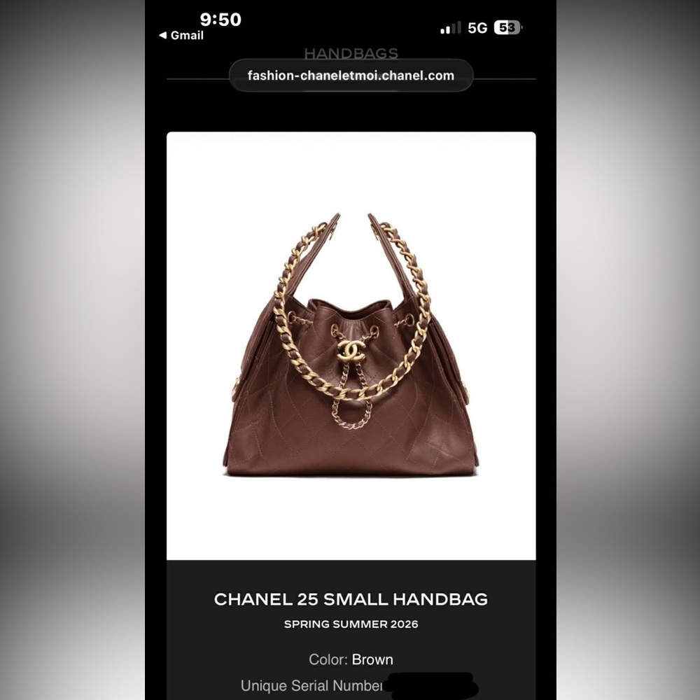 ❌SOLD❌Chanel 25 Small Handbag S25 Brown Grained Calfskin – Fresh from Boutique - Picture 9 of 16